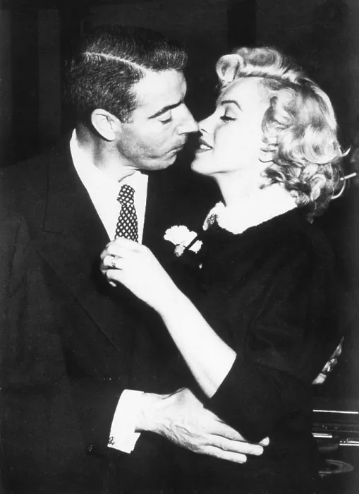 Framed Print : Joe DiMaggio, Marilyn Monroe just after their wedding, 1954