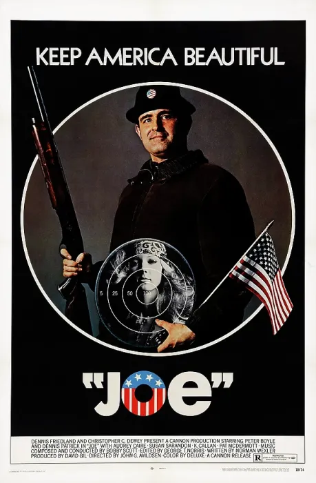 Framed Print : JOE, US poster art, top: Peter Boyle, 1970