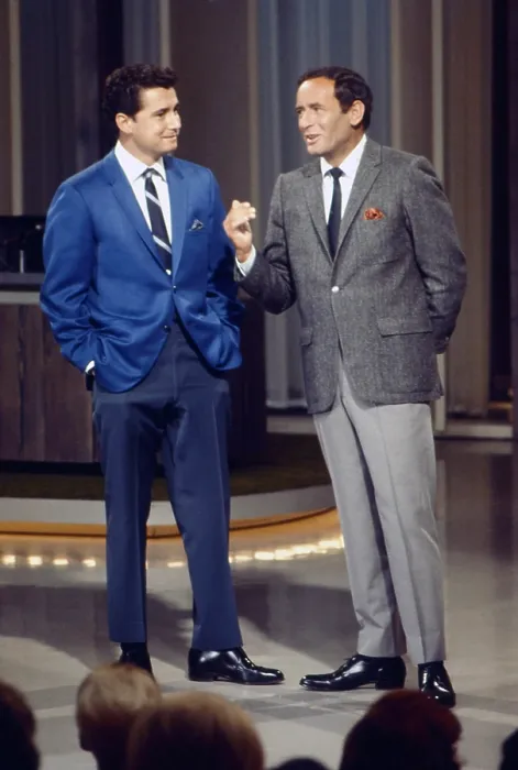 Framed Print : THE JOEY BISHOP SHOW, From left: Regis Philbin, Joey Bishop, host, (aired 1967-1969)