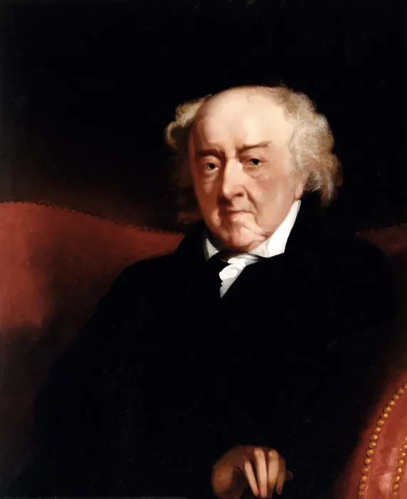 Framed Print : JOHN ADAMS AT AGE 88, by Jane Stuart, 1824, American painting, oil on canvas