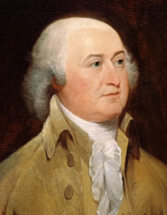 Framed Print : JOHN ADAMS, by John Trumbull, 1793, American painting, oil on canvas, DETAIL. The painting was made after Adams one-term Presidency from 1797-1791 (BSLOC_2019_5_54)