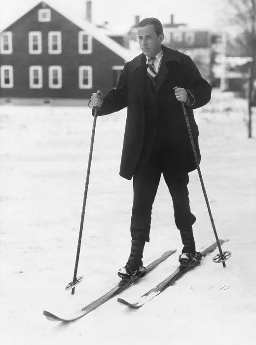 Framed Print : John Coolidge, son of the President Calvin Coolidge, skiing at Amherst College. Jan. 27, 1926 (CSU_2015_9_771) Framed Print : John Coolidge, son of the President Calvin Coolidge, skiing at Amherst College. Jan. 27, 1926 (CSU_2015_9_771)