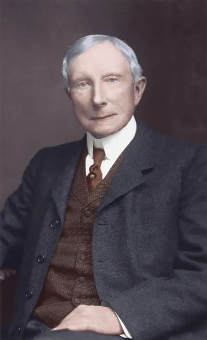 Framed Print : John D. Rockefeller in his 70s, at the beginning of his long retirement from the Standard Oil Company