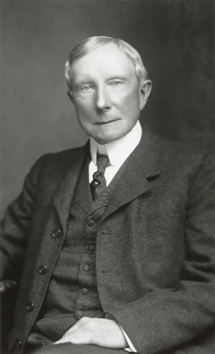 Framed Print : John D. Rockefeller, at the beginning of his 40 year retirement in 1900. Studio portrait by Oscar White (BSLOC_2016_8_9)
