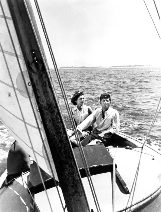 Framed Print : John F. Jennedy and Jacqueline Kennedy, 1950s. Courtesy: CSU Archives  /  Everett Collection