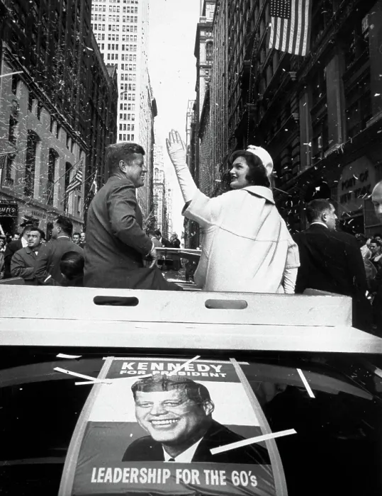 Framed Print : JOHN F. KENNEDY and JACQUELINE KENNEDY, in New York City, c. fall 1960