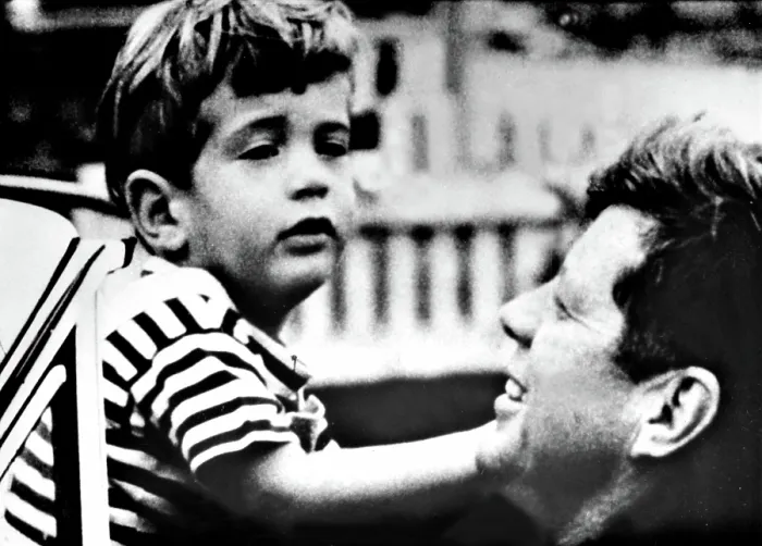 Framed Print : JOHN F. KENNEDY, JR. with father JOHN F. KENNEDY, 1963. Courtesy: CSU Archives  /  Everett Collection