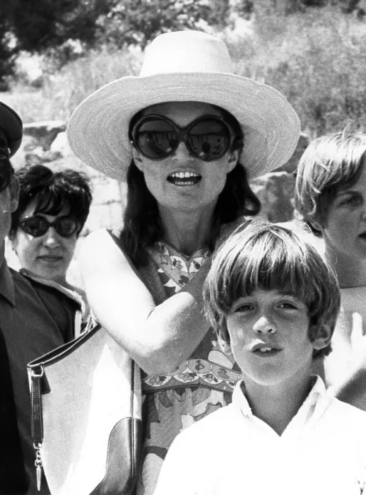 Framed Print : John F. Kennedy, Jr. Jacqueline Kennedy, 3 / 20 / 69, Greece. Courtesy: CSU Archives  /  Everett Collection