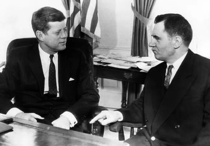 Framed Print : John F. Kennedy, Soviet Foreign Minister Andrei Gromyko, in the White House, Washington D.C. March 27, 1961.. Courtesy: CSU Archives  /  Everett Collection