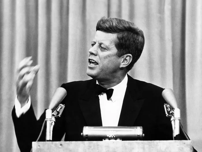 Framed Print : John F. Kennedy, telling an audience of five thousand Democrats that he wants Congressman Sidney Yates to replace Senator Everett Dirksen, Chicago, Il, October 19, 1962