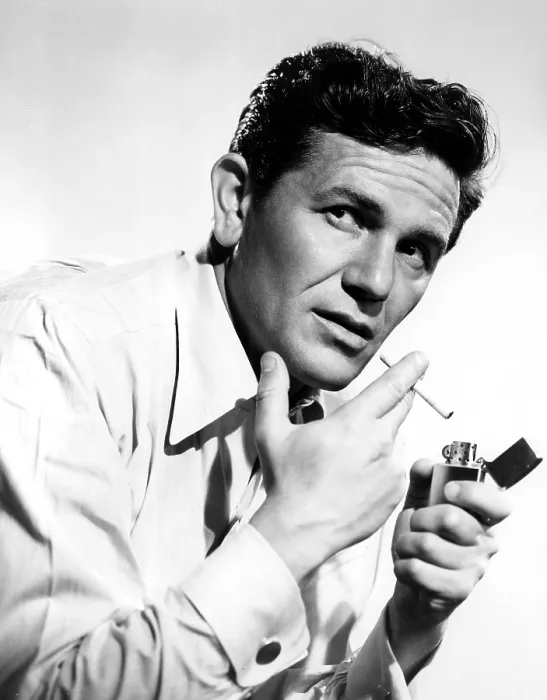 Framed Print : JOHN GARFIELD, with zippo lighter, 1949