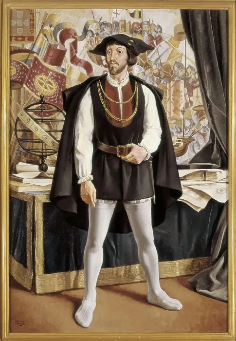 Framed Print : John II, called 'The Perfect Prince' (1455-1494). Portrait by Antonio Menndez. Painting. AISA / Everett Collection**US SALES ONLY**