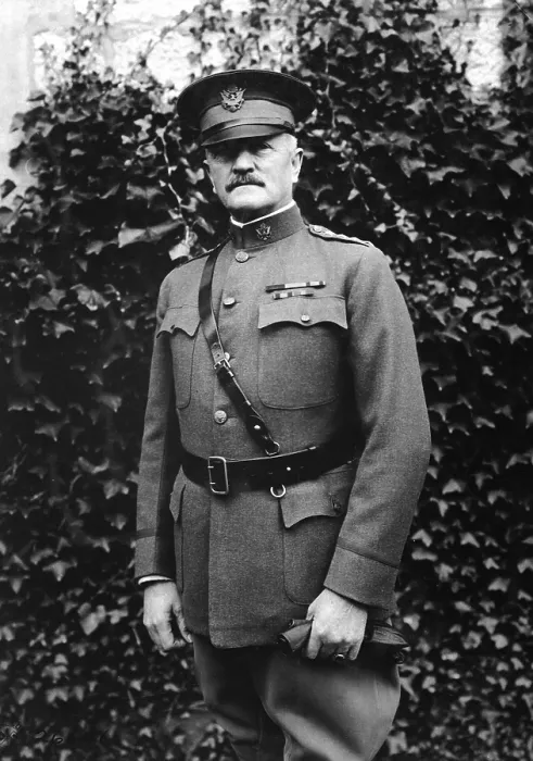 Framed Print : John J. Pershing led the American Expeditionary Forces in World War I. Chaumont, France. October 19, 1918