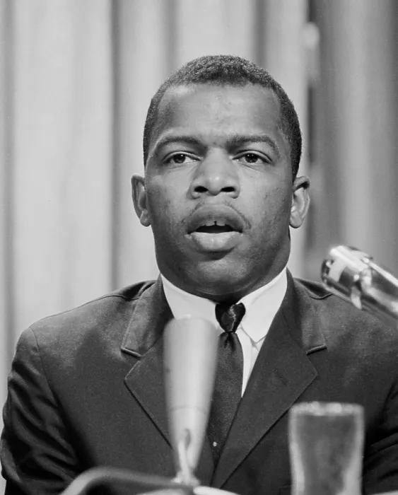 Framed Print : John Lewis, founder of the Student Nonviolence Coordinating Committee (SNCC)