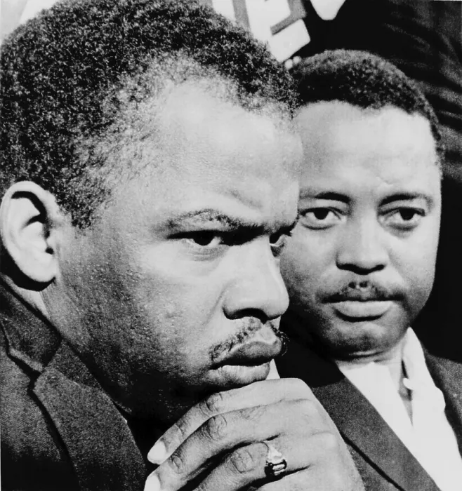 Framed Print : John Lewis (left) and Hosea Williams, leaders of the Voting Rights campaign in Selma Alabama in February-March 1965