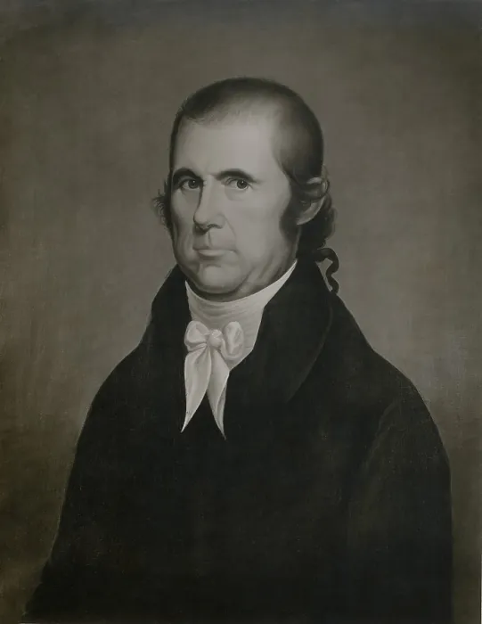 Framed Print : John Marshall (1755-1835), the Chief Justice of the U.S. Portrait by Cephas Thompson (1775-1856), a self taught American painter. Ca. 1810