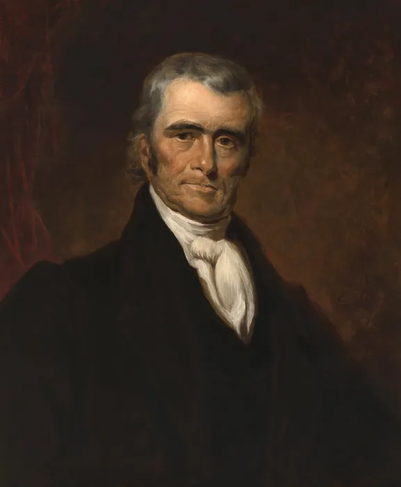Framed Print : John Marshall, Chief Justice of the Supreme Court. The portrait was painted by Eliphalet F. Andrews, after Henry Inman