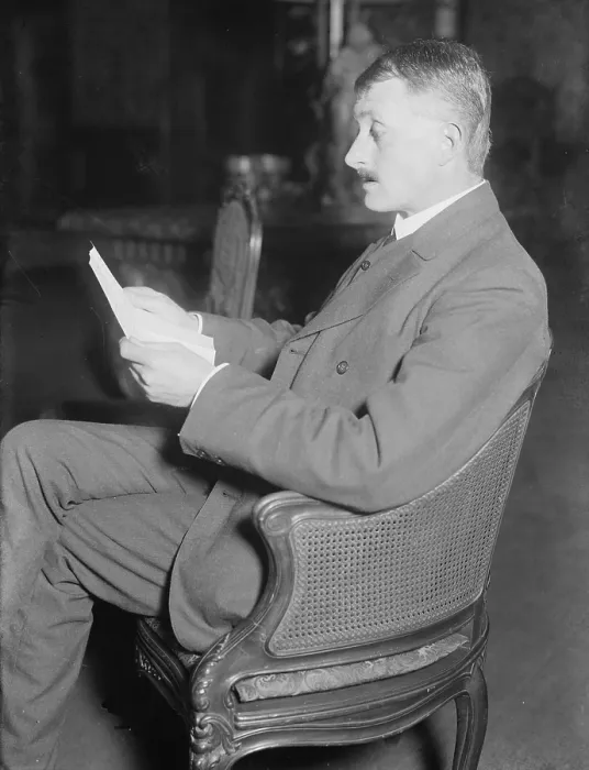 Framed Print : John Masefield (1878-1967), English poet, and novelist who was Poet Laureate from 1930 to 1967, in photo ca. 1920