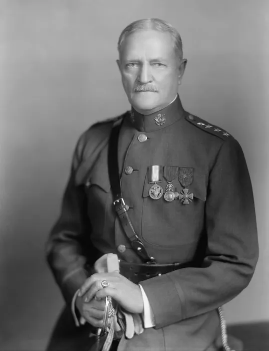 Framed Print : John Pershing, World War 1 commander of the U.S. forces in Europe. Ca. 1918. (BSLOC_2013_5_40) Framed Print : John Pershing, World War 1 commander of the U.S. forces in Europe. Ca. 1918. (BSLOC_2013_5_40)