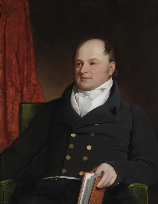 Framed Print : John Quincy Adams, 1816 portrait by British artist, Charles Robert Leslie. At this time, he was the US ambassador to Britain (BSLOC_2019_7_7) Framed Print : John Quincy Adams, 1816 portrait by British artist, Charles Robert Leslie. At this time, he was the US ambassador to Britain (BSLOC_2019_7_7)