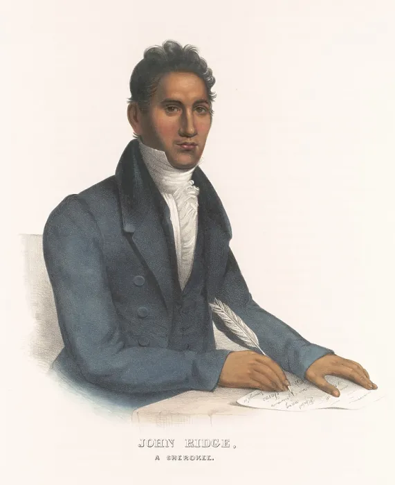 Framed Print : John Ridge the son of Major Ridge, and a member of the minority Treaty Party who signed the Treaty of New Echotain of 1835