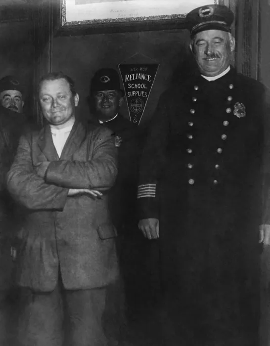 Framed Print : John Schrank, 36 year old German American who shot Theodore Roosevelt on Oct. 14, 1912. Photo taken while he was in police custody in Milwaukee, Wisconsin (BSLOC_2017_8_52)