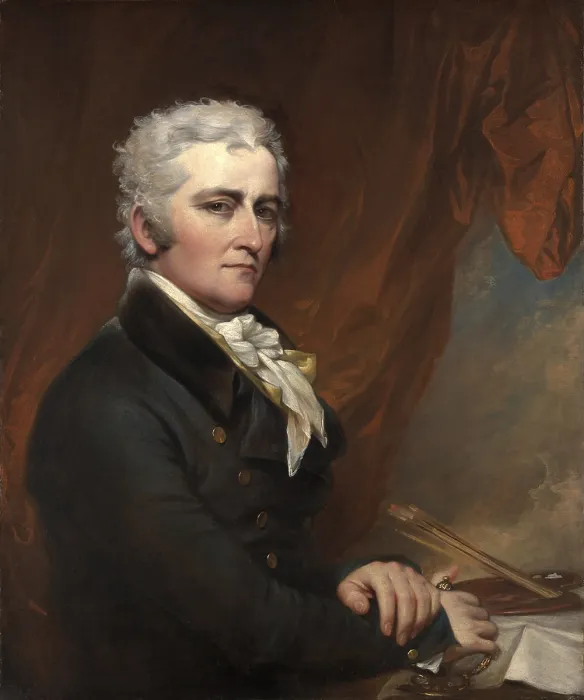 Framed Print : John Trumbull, in self-portrait painted in the 1800s. He came of age during the Revolutionary War