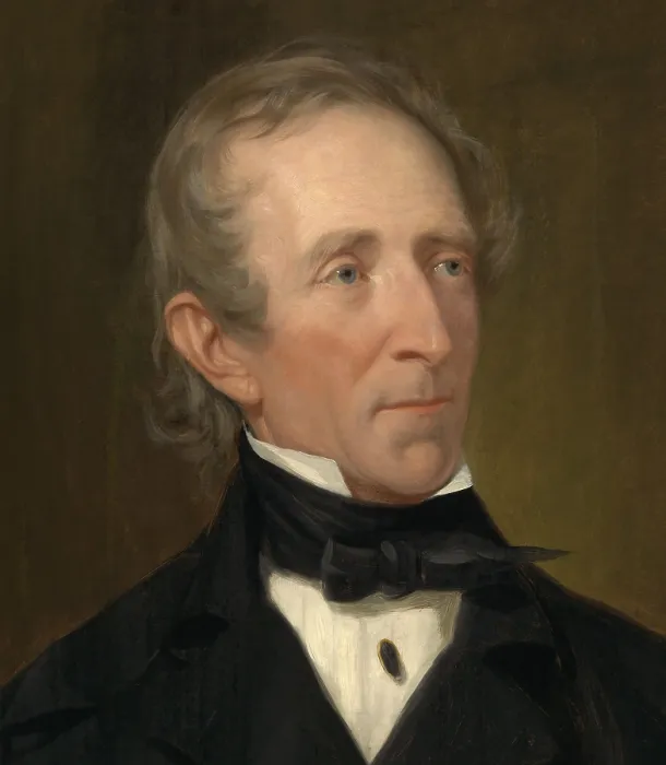 Framed Print : John Tyler, 10th President of the United States, took office after the death of President Henry Harrison on April 4, 1841