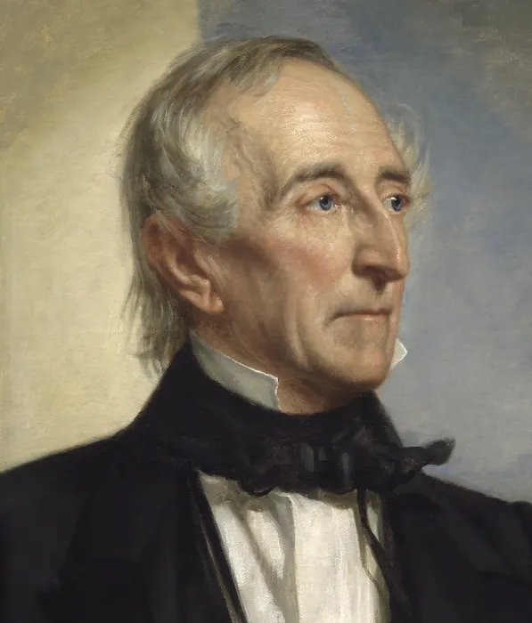 Framed Print : John Tyler, 10th President of the United States, assumed office on the death of President Henry Harrison on April 4, 1841, to 1845