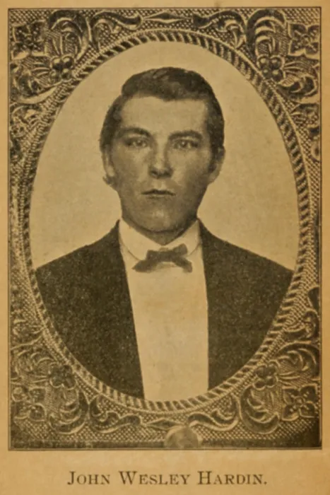 Framed Print : John Wesley Hardin (1853-1895), claimed to have killed 42 men. Portrait from his autobiography, THE LIFE OF JOHN WESLEY HARDIN, 1896