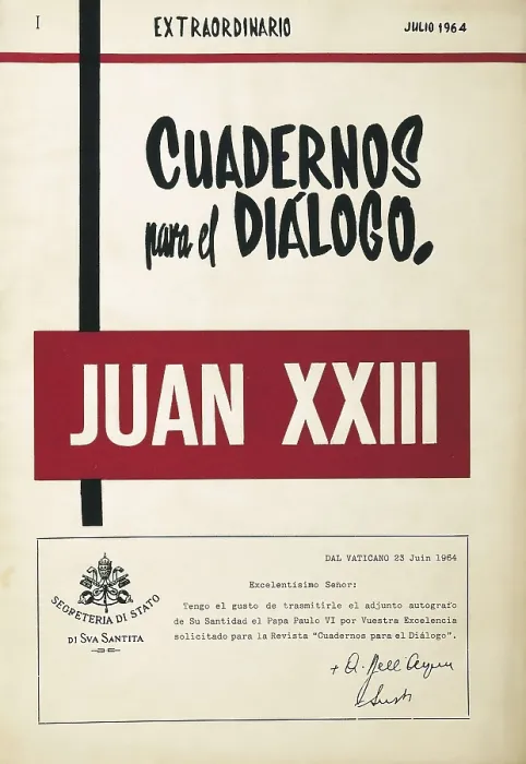 Framed Print : JOHN XXIII (1881-1963). Magazine 'Cuadernos para el Dilogo' (Notebooks for the Dialogue). Special issue of July 1964 dedicated to Pope John XXIII Framed Print : JOHN XXIII (1881-1963). Magazine 'Cuadernos para el Dilogo' (Notebooks for the Dialogue). Special issue of July 1964 dedicated to Pope John XXIII