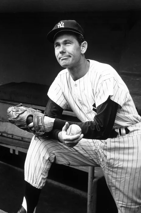 Framed Print : Johnny Carson, in New York Yankees baseball uniform, 1962