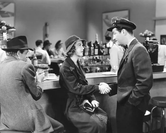 Framed Print : JOHNNY EAGER, from left: Van Heflin, Glenda Farrell, Robert Taylor, 1942