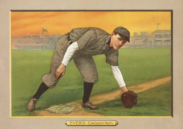 Framed Print : Johnny Evers, was part of the Chicago Cubs great double-play combination