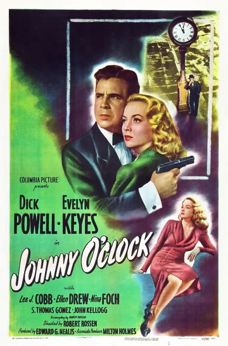 Framed Print : JOHNNY O'CLOCK, Dick Powell, Evelyn Keyes, 1947 Framed Print : JOHNNY O'CLOCK, Dick Powell, Evelyn Keyes, 1947