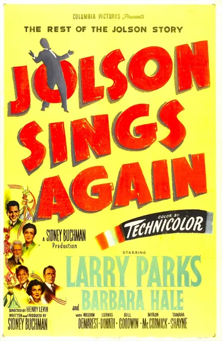 Framed Print : JOLSON SINGS AGAIN, US poster, Al Jolson, 1949