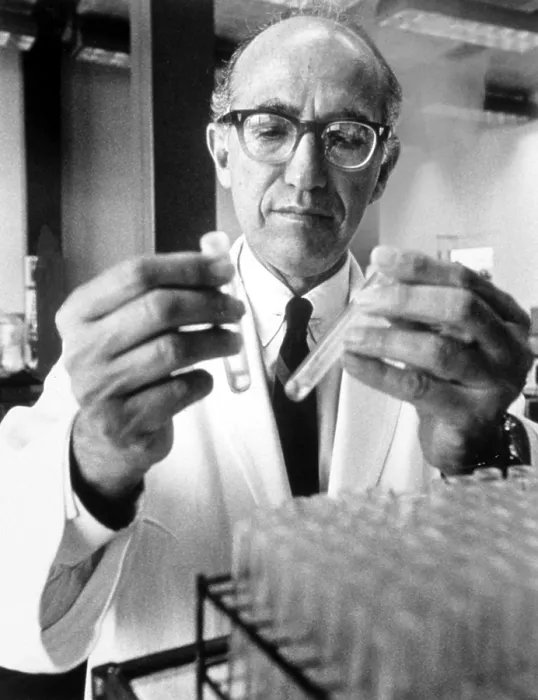 Framed Print : Jonas Salk. Courtesy: CSU Archives / Everett Collection Framed Print : Jonas Salk. Courtesy: CSU Archives / Everett Collection