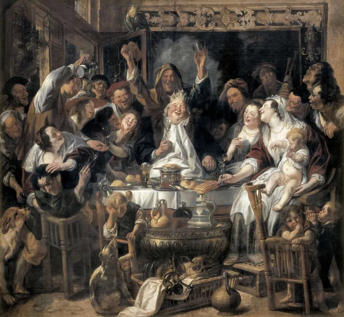 Framed Print : JORDAENS, Jacob (1593-1678). The King Drinks. 1640. Flemish art. Oil on canvas. BELGIUM. Tournai. Fine Arts Museum. AISA / Everett Collection**US SALES ONLY**