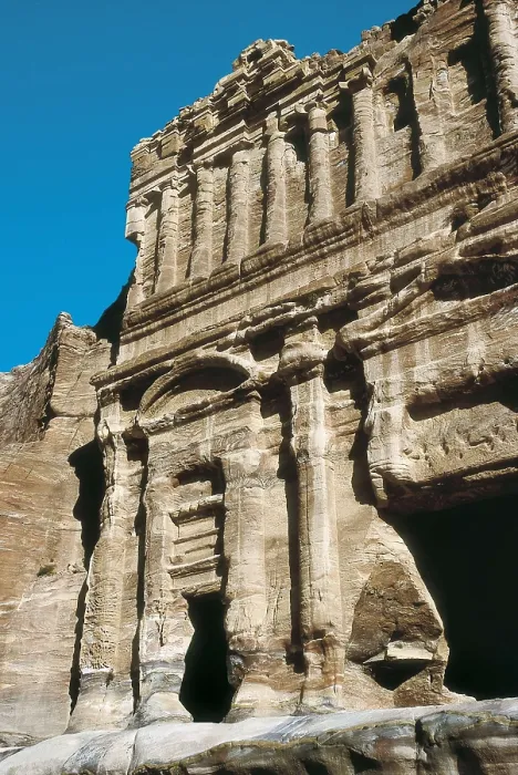 Framed Print : JORDAN. MAAN. Petra. Palace Tomb or Three Storey Tomb at the Way of the Faades. Nabatean art. Architecture. AISA / Everett Collection**US SALES ONLY**