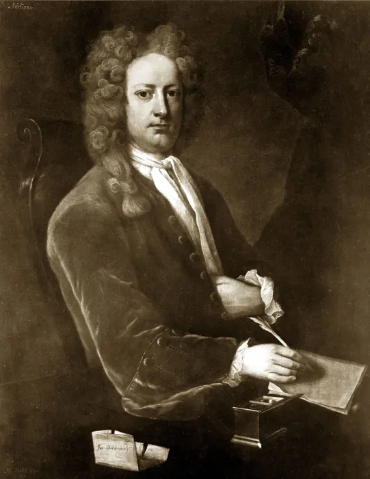 Framed Print : Joseph Addison (1672-1719), intertwined his political and literary careers, accepting commissions to create poetry celebrating royalty and British history