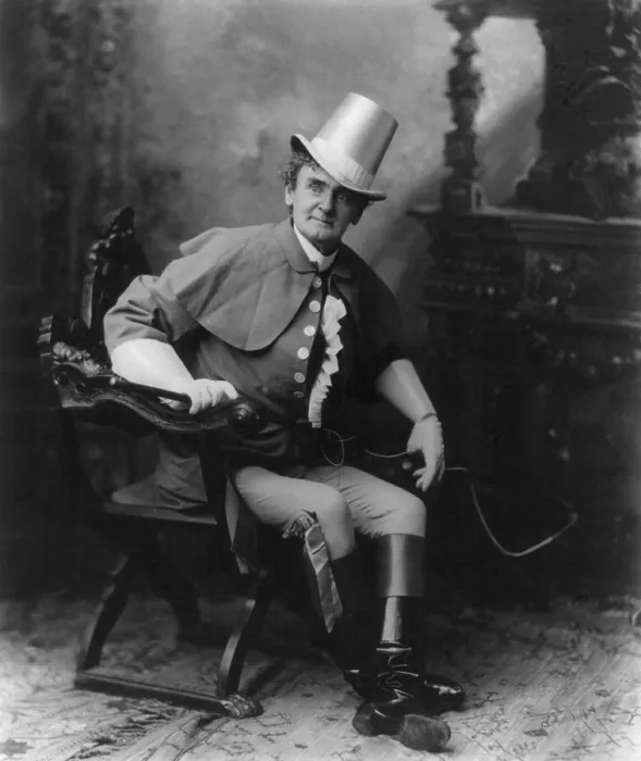 Framed Print : Joseph Jefferson (1829-1905), American actor, wearing theatrical costume as the cowardly Bob Acres in Richard Brinsley Sheridan's THE RIVALS. 1896
