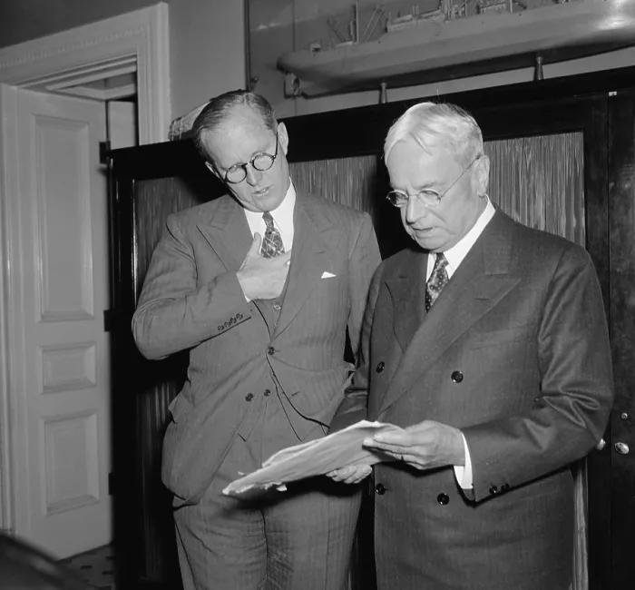 Framed Print : Joseph P. Kennedy U.S. Maritime Commissioner left with Senator Hiram W. Johnson Republican Senator of California Framed Print : Joseph P. Kennedy U.S. Maritime Commissioner left with Senator Hiram W. Johnson Republican Senator of California
