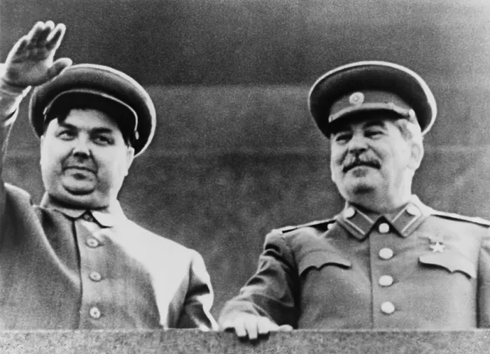 Framed Print : Joseph Stalin and Georgi Malenkov, watching May Day parade in Moscow in 1949. Malenkov supervised the takeover of German V2 missile industry after World War 2