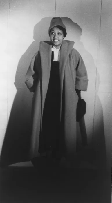 Framed Print : Josephine Baker (1906-1975), dressed in a fashionable, but conservative coat, reflecting her post World War II life as a philanthropist and good will ambassador. 1949