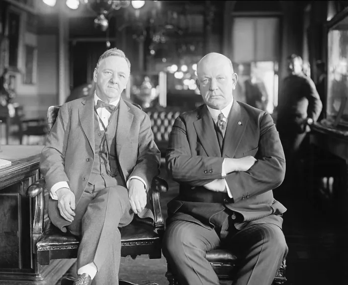 Framed Print : Josephus Daniels and Edward Denby, outgoing and incoming Secretaries of the Navy Framed Print : Josephus Daniels and Edward Denby, outgoing and incoming Secretaries of the Navy