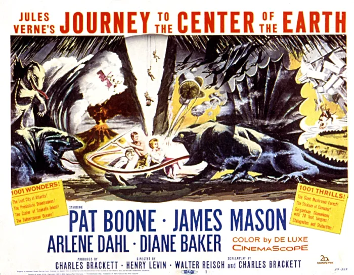 Framed Print : JOURNEY TO THE CENTER OF THE EARTH, 1959, poster art, TM and Copyright (c)20th Century Fox Film Corp. All rights reserved