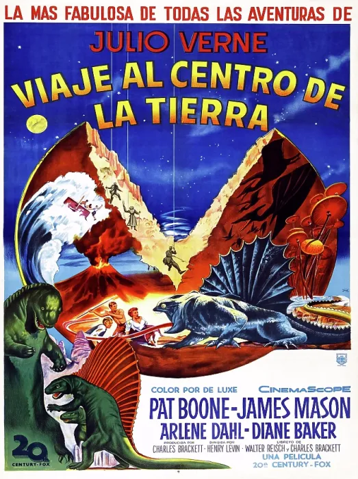 Framed Print : JOURNEY TO THE CENTER OF THE EARTH, (aka VIAJE AL CENTRO DE LA TIERRA), Argentinan poster, 1959