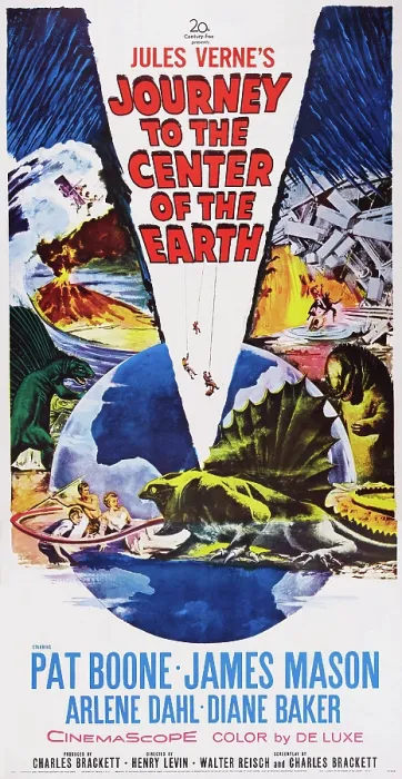 Framed Print : JOURNEY TO THE CENTER OF THE EARTH, U.S. poster art, 1959. TM and Copyright 20th Century Fox Film Corp. All rights reserved / courtesy Everett Collection
