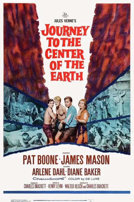 Framed Print : JOURNEY TO THE CENTER OF THE EARTH, U.S. poster art, from left: Pat Boone, Peter Ronson, James Mason, Arlene Dahl, 1959. TM and Copyright 20th Century Fox Film Corp Framed Print : JOURNEY TO THE CENTER OF THE EARTH, U.S. poster art, from left: Pat Boone, Peter Ronson, James Mason, Arlene Dahl, 1959. TM and Copyright 20th Century Fox Film Corp