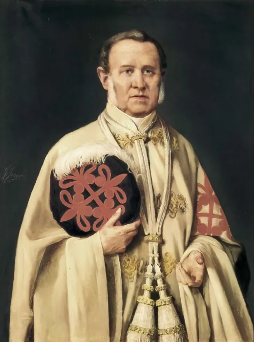 Framed Print : JOVER Y CASANOVA, Francisco (1836-1890). Marquis of Viluma. mid. 19th c. Portrait of the Marquis of Viluma by Francisco Jover. Oil on canvas. SPAIN. Madrid. Senate Palace
